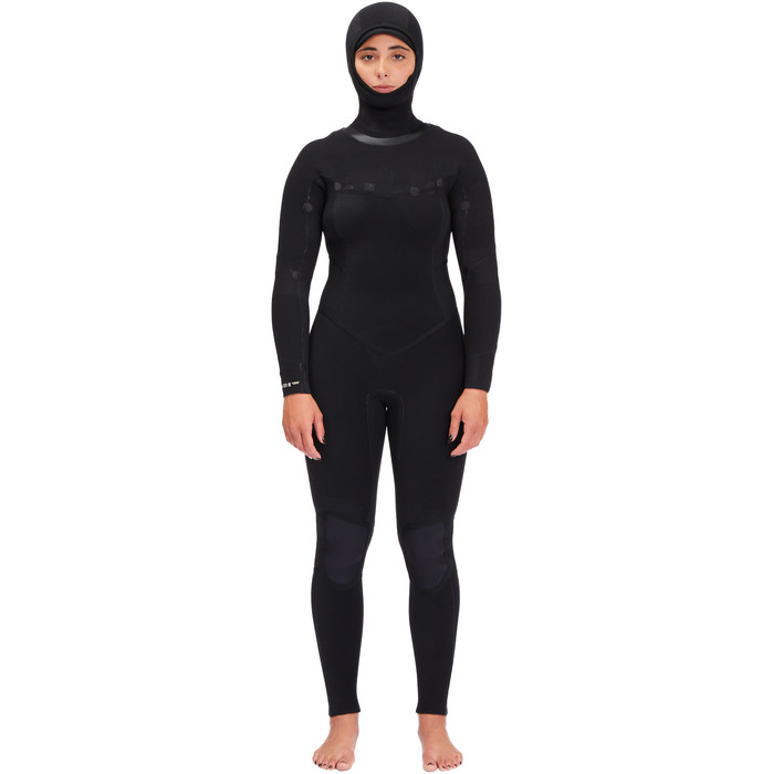 2022 Billabong Womens Salty Dayz 4/3mm Chest Zip Hooded Wetsuit F44F11 - Jungle night